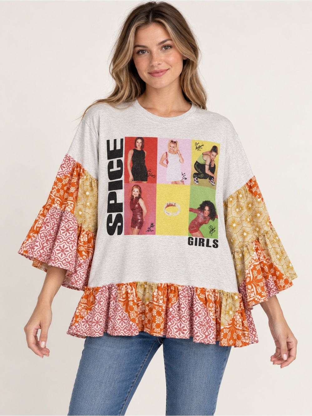 Upcycled spice girls top size small